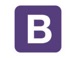 Logo de Bootstrap, framework CSS et JavaScript pour la création de sites web responsives.