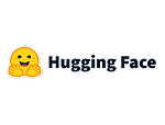 Logo de Hugging Face, plateforme spécialisée en intelligence artificielle et NLP.