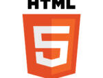 Logo de HTML5, langage de balisage pour la structuration des pages web.