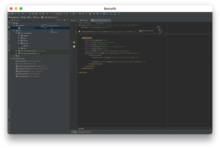 Interface du tableau de bord de Retrofit pour la gestion des requêtes API.