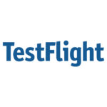 Logo de TestFlight, plateforme de test bêta pour les applications iOS.