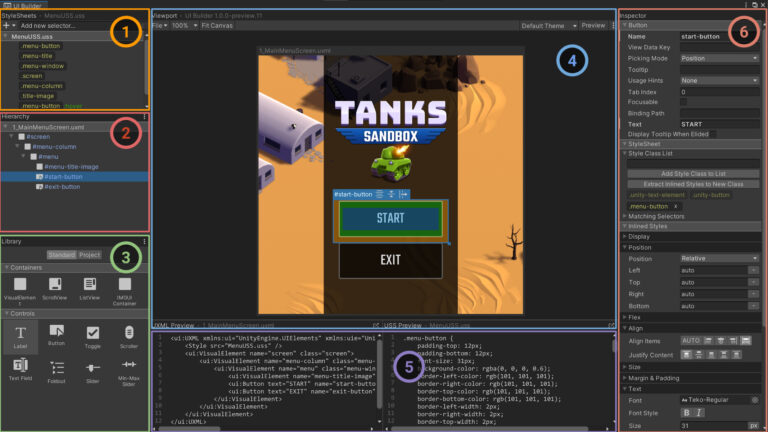 Interface du tableau de bord de Unity pour la gestion des projets de jeux.