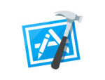 Logo de Xcode, environnement de développement pour iOS et macOS.